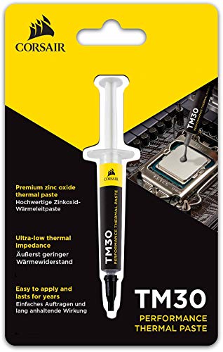 Corsair TM30 Performance Thermal Paste | Ultra-Low Thermal Impedance CPU/GPU | 3 Grams|w/applicator, silver for Desktop