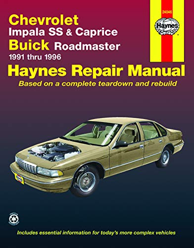 Chevrolet V8, Impala SS, Caprice & Buick Roadmaster (91-96) Haynes Repair Manual (Does not include information specific to V6 models. Includes vehicle ... specific exclusion noted) (Haynes Manuals)