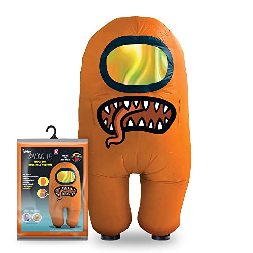 YuMe Official Among Us Toys Inflatable Halloween Cosplay Costumes for Adults - Orange Impostor