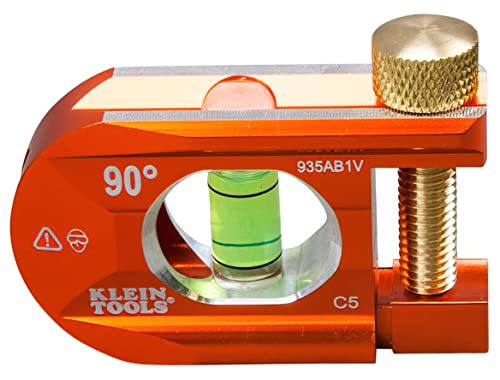 Klein Tools 935AB1V Level, 2.5-Inch Conduit Bending Level, 1 Vial, ACCU-BEND Level Eliminates Dog-Legs in Offsets and Saddle Bends