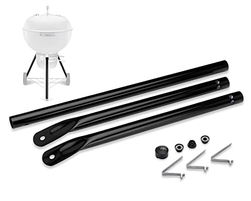 Studio Grill Parts - Legs and Hardware Kit for 18'' / 22'' Weber Kettle Grills (excluding 2015-2019 Master-Touch/ Ed. Kettle) (Black), 19.5 Inches (Front Leg)