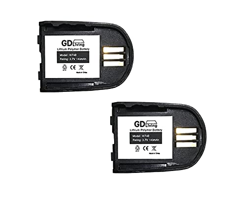 2 Pack of GD Living Replacement Battery for Plantronics Wireless Headset Plantronics Savi W740, W745, W440, W445, WH500, 84598-01