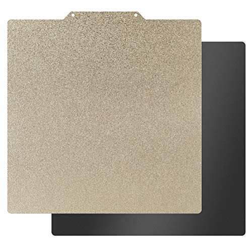 HICTOP 330 * 330mm Double Sided Textured Pei Sheet and Magnetic Build Plate with Adhesive for A30/ A30 ProTronxy X3S / X5S / X5S ProFlsn Core-XY 3D Printers