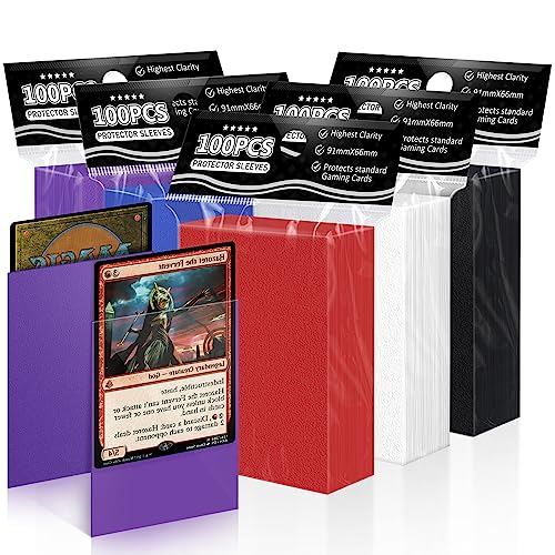 500ct Trading Card Sleeves Perfect Fit MTG Card Sleeves Sports Card Protector for Photocard, Standard TCG Card Sleeves Fit for Magic Yugioh Baseball Card 66 * 91 mm