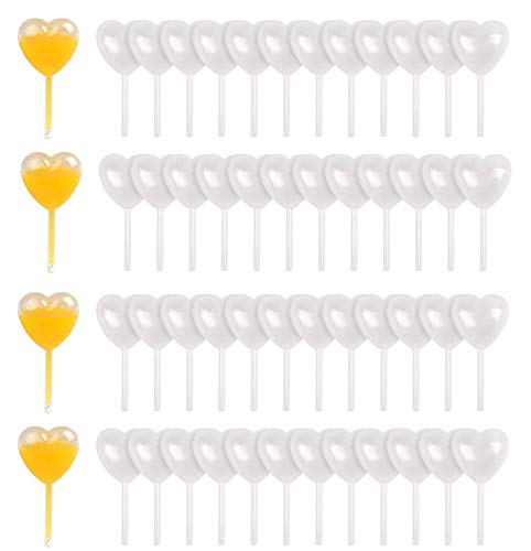 150Pcs Pipettes for Cupcake 4ml Plastic Pipettes, Pipettes for Strawberries Dessert Pipettes Squeeze Transfer Pipettes Liquor Infusers for Strawberries Chocolate Ice Cream (Heart)