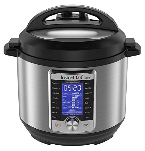 Instant Pot Ultra, 10-in-1 Pressure Cooker, Slow Rice Cooker, Yogurt /Cake Maker, Egg Cooker, Saut, and more, Includes Free App with over 1900 Recipes. Stainless Steel, 6 Quart