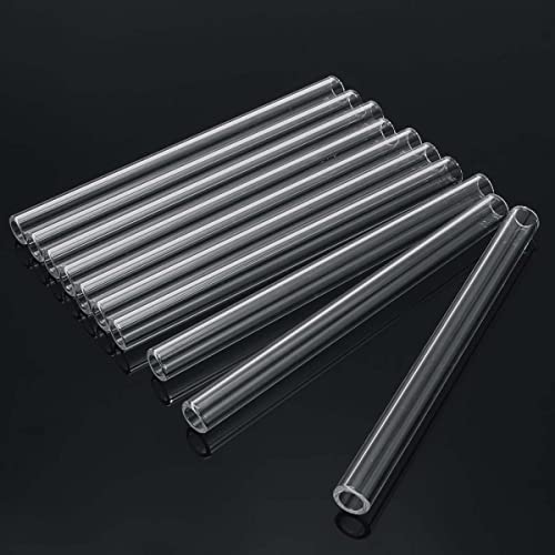 10/20 Piece 4 inch Long Glass Tubes 10 mm OD 2 mm Thick Wall Tubing Borosilicate Blowing Glass Tubes (10PCS)