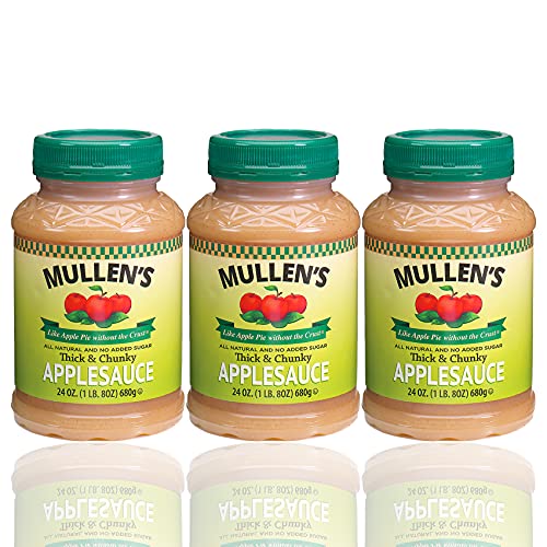Mullen's Applesauce "Like Apple Pie Without the Crust" Less Sugar Recipe (24 Ounce (Pack of 3))