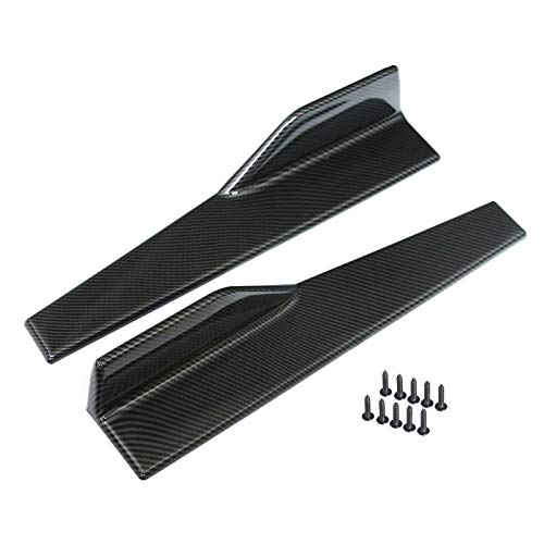 Aishun Dtouch Side Skirts Fits Universal Vehicles Black Carbon Fiber Exterior 450mm Side Bottom Line Extensions Splitter Lip Car Diffusers