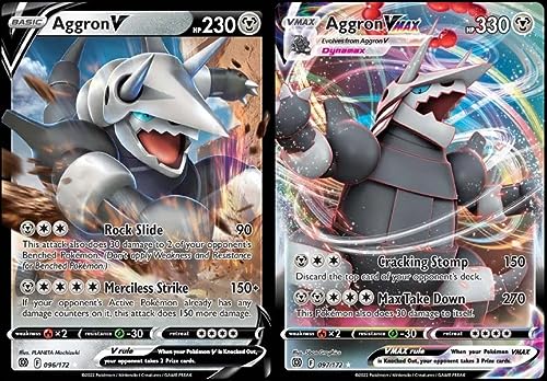 Aggron V & Vmax 097/172 Brilliant Stars - Ultra Rare Pokemon Card Lot