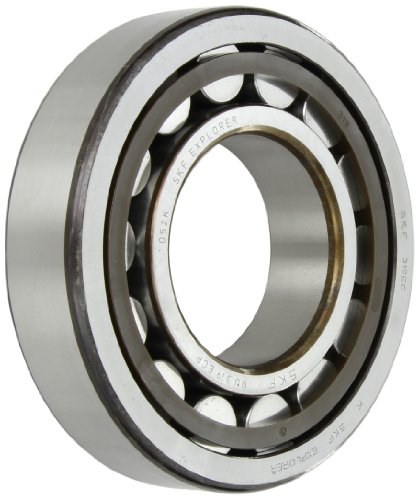 SKF NU 208 ECP Cylindrical Roller Bearing, Removable Inner Ring, Straight, High Capacity, Polyamide/Nylon Cage, Metric, 40mm Bore, 80mm OD, 18mm Width, 9000rpm Maximum Rotational Speed, 11900lbf Static Load Capacity, 12100lbf Dynamic Load Capacity