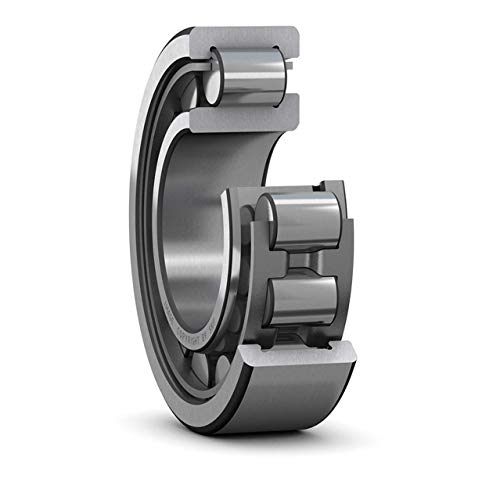 SKF NJ 205 ECJ Cylindrical Roller Bearing, Removable Inner Ring, Flanged, High Capacity, Steel Cage, Metric, 25mm Bore, 52mm OD, 15mm Width, 14000rpm Maximum Rotational Speed, 6070lbf Static Load Capacity, 6430lbf Dynamic Load Capacity