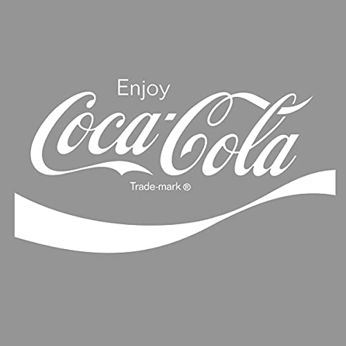 Retro Planet.com - Coca Cola Script Cut Out Vinyl Sticker, 1970s Style, Peel and Stick Decal, Fridge, Cooler, Soda Vending Machine, Laptop, 16 x 9 Inches, White