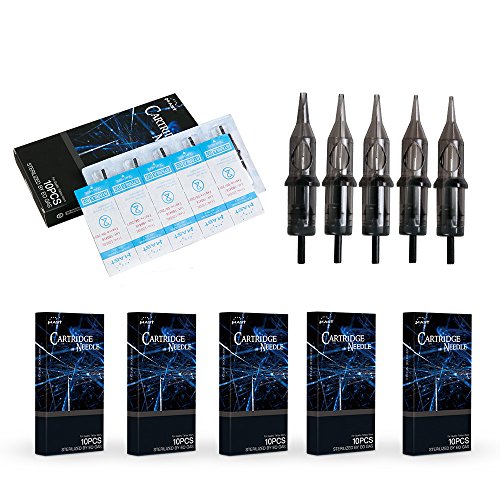 Dragonhawk Mast Tattoo Cartridges Needles 50pcs Round Liner Mixed 3RL 5RL 7RL 9RL 11RL Size for Machine Kit Supply (50pcs RL)