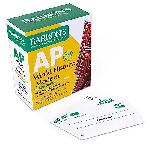 AP World History Modern, Fifth Edition: Flashcards: Up-to-Date Review: + Sorting Ring for Custom Study (Barron's AP)