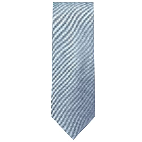 Jacob Alexander Men's Silk Blend Solid Color Regular Length Classic Neck Tie - Dusty Blue
