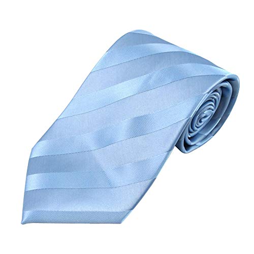 Jacob Alexander Men's Regular Stripe Tonal Neck Tie - Baby Blue