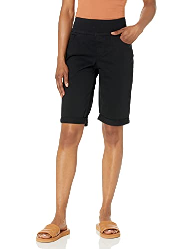 Gloria Vanderbilt Women's Amanda Pull on Bermuda Short, Black, 14 Regular