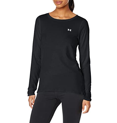 Under Armour Women's HeatGear Armour Long-Sleeve T-Shirt , Black (001)/Metallic Silver , Medium