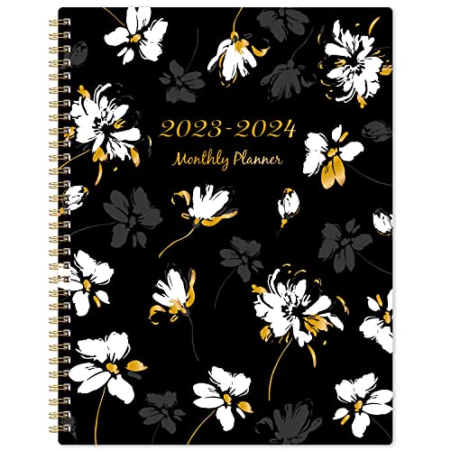 18-Monthly Planner from July 2023 - December 2024, Monthly Planner 2023-2024 with Tabs, 9"x 11" Calendar Planner with Pocket, Contacts, Passwords Pages