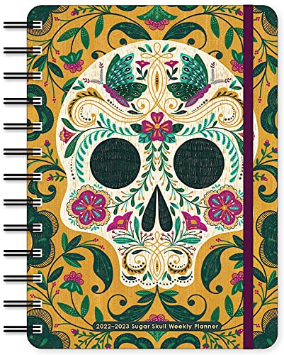 Sugar Skull 2022 - 2023 On-the-Go Weekly Planner: 17-Month Calendar with Pocket (Aug 2022 - Dec 2023, 5" x 7" closed)