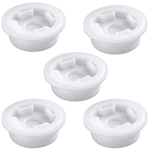 5PCS Bung Cap 2 Poly Plug with Gasket, Poly Buttress Drum Bung for 55 Gallon Plastic Drum, Fine Thread
