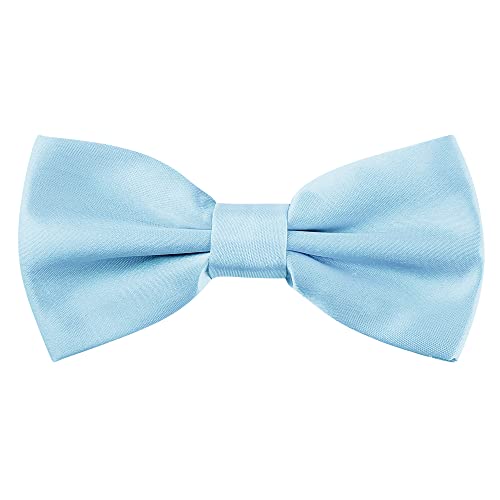 Allegra K Pre-tied Solid Adjustable Bowtie Classic Tuxedo Wedding Bow Ties for Men One Size Sky Blue