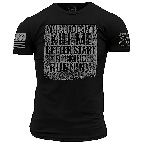 Grunt Style Start Running Men's T-Shirt (Black, X-Large)