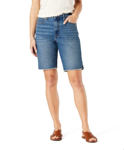 Signature by Levi Strauss & Co. Gold Label Women's Heritage High Rise 9" Bermuda Short (Available in Plus Size), (New) Boardwalk Blues, 14