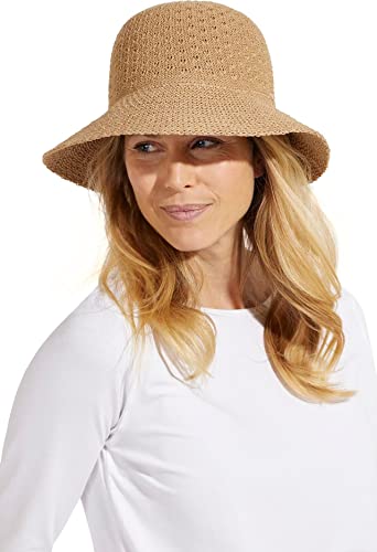 Coolibar UPF 50+ Women's Marina Sun Hat - Sun Protective (One Size- Tan)