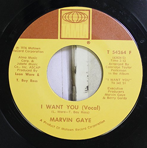 Marvin Gaye I Want You (Vocal) / I Want You (Instrumental)