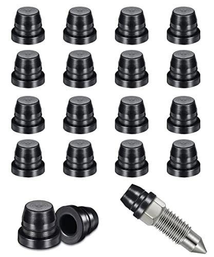 AOCISKA 18 Pieces Brake Bleeder Screw Caps,Grease Zerk Fitting Cap Rubber Dust Stem Cover, Universal Brake Caliper Dust Cover Brake Bleeder Nipple Capbrake bleeder rubber caps for Cars and Motorcycles