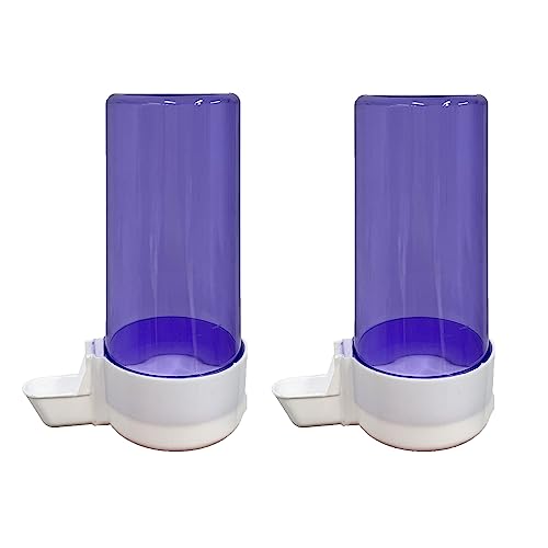 Aimayz 2 Pcs Automatic Small Bird Water Dispenser,Bottles Bird Feeder Drinker Seed Food Container,Pet Cage Accessories for Small Birds Canary Finch Parakeet Budgies Cockatiel Lovebird150ML