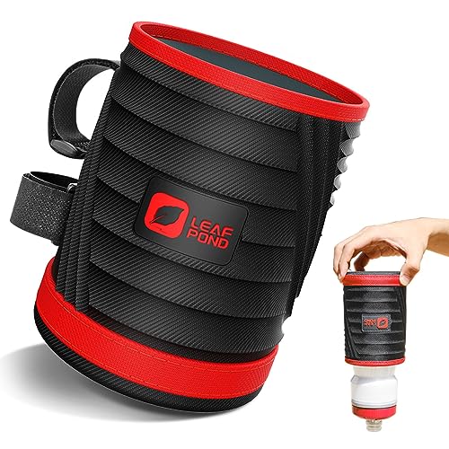 LEAF POND Bike Water Bottle Holder: No Screws Cup Holder for 8oz to 32oz Drinks, Bottle Handlebar Mount, Bicycle Water Cage for Adult & Kids Bike, Ebike, Motorcycle, Scooter and Wheelchair.