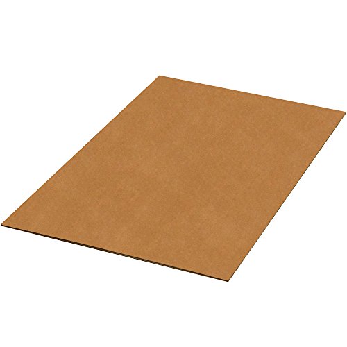 BOX USA Double Wall Corrugated Cardboard Sheets, 48" x 60", Kraft (Pack of 5), (BSP4860DW)