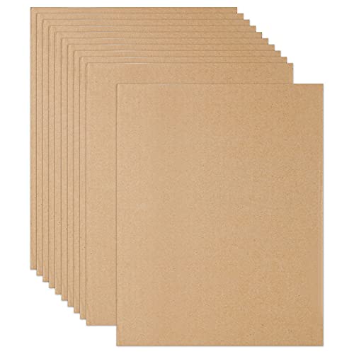 50 Sheet 8.5" x 11" Corrugated Cardboard Sheets 1/8" Thick Flat Cardboard Filler Insert Sheet Kraft Brown Paper Card Board Sheets Pads for Packing, Mailing, Crafts
