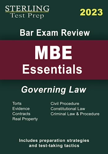 Sterling Bar Exam Review MBE Essentials: Governing Law Outlines