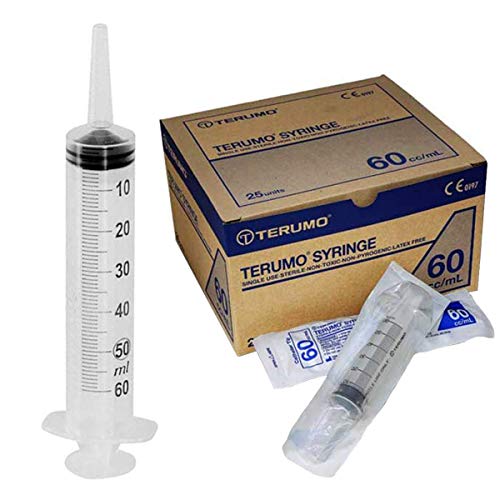 Terumo 60cc 2oz. Catheter Tip Syringe Without Needle, Graduations: 1.0cc (60cc Total) 25/case