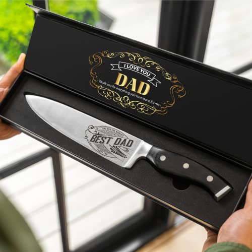 CUTLINX Dad Birthday Gifts from Daughter, Son - Gifts for Dad Men - Happy Birthday Dads Gift Ideas - Best Father Present - Kitchen Knife Gift Set