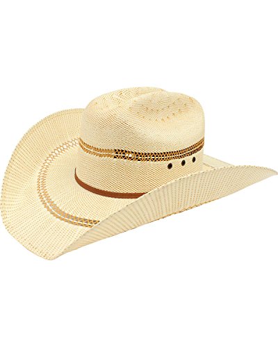ARIAT Men's Double S Bangora Two Tone Straw Hat, Natural, 6 3/4 Tan