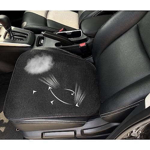 REEZEIVI 3D Air Mesh Car Seat Cool Cushion,Breathable Car Seat Pads,Anti-Slip Seat Cushion and Chair Cushion,Home Office Chair, Wheelchair,20" x 17",Black
