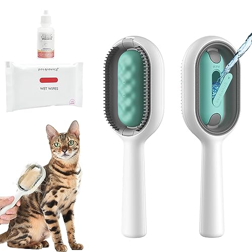 HATAK Sticky Brush For Cats-Cat Brush With Water Reservoir-Upgrade Pet Grooming Self-Cleaning Cat Cleaning Brush-Pets Brush For Grooming Long-Haired And Short-Haired Dogs Cats