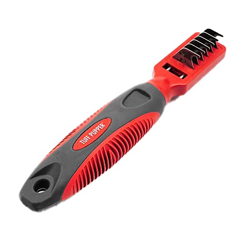 Tuff Pupper Deep Knot and Mat Remover Tool | Dematting Comb, Brush For Dogs, Cats, Small Animals | Remove Difficult Knots From Long Haired Dogs, Short Fur Dogs | Mat Splitting Grooming Comb for Pets