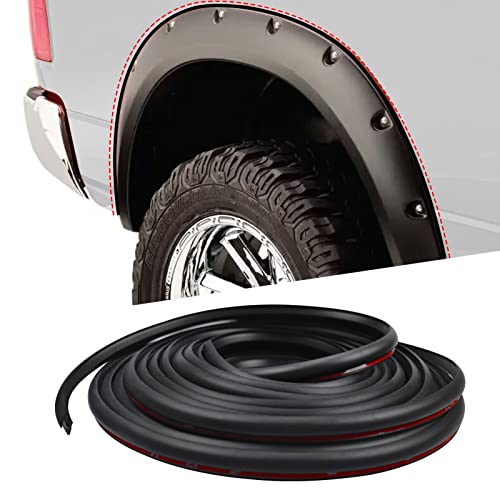 33Feet Universal Fender Flares Edge Trim, Car Wheel Arch Trim for Car and Pickup Wheel Wells, Self Adhesive Rubber Wheel Eyebrow Protector