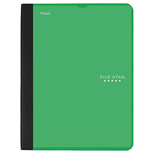 Five Star Interactive Notetaking Composition Book, 1 Subject, College Ruled Composition Notebook, 100 Sheets, 11" x 8-1/2", Green (09460AQ8)
