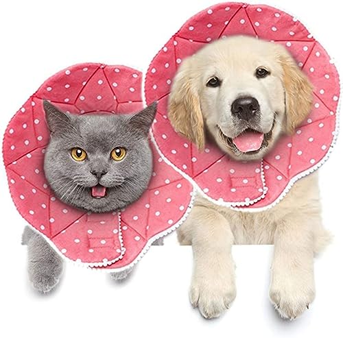 SunGrow Cat Cone Collar Soft, Cat Recovery E Collar Cone After Surgery to Stop Licking, Pet Cone of Shame Alternatives, Scratch & Bite Proof Grooming Soft Cone for Easy Nail Cutting