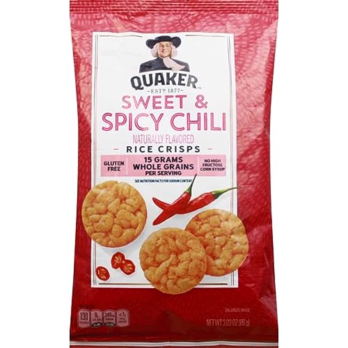 Quaker Rice Crisps, 3.03 Ounce bag, Pack of 4 (Sweet & Spicy Chili)