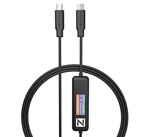 ChargerLAB Power-Z AK001 Multi-Function 240W USB PD Charging Test Cable with Color Display Compatible with USB-C Devices (1.5M/5FT)