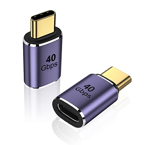 AreMe 2 Pack USB C Adapter, USB Type C Male to Female Adapter Extender Support 100W, 40Gbps, 8K@60Hz for Thunderbolt 4/3, MacBook Pro/Air, Laptop, Tablet, Phones and More Type C Devices