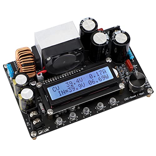 DC Boost Converter, DROK CNC 10V-65V to 12V-120V DC to DC 12V 24V 36V 48V 12A 800W Adjustable Power Supply Voltage Regulator Module, Solar Panel MPPT Charging, with Cooling Fan